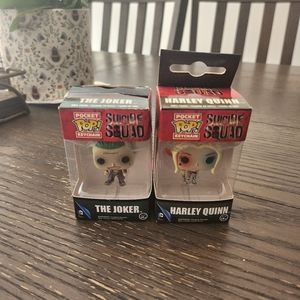 Joker and Harley Quinn Funko Pop Keychains
